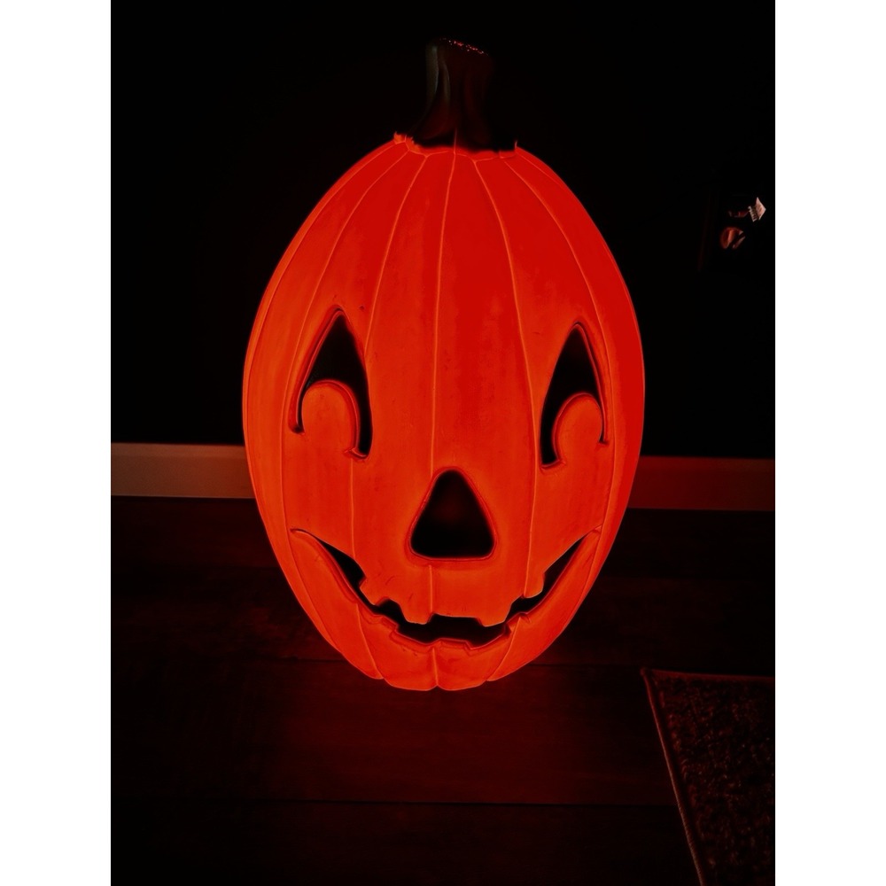 Blow Mold Halloween Pumpkin Don Featherstone 22" Tall